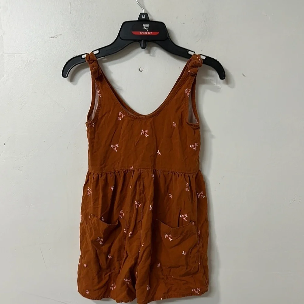 Cat & Jack Brown Ruched Jumpsuit
